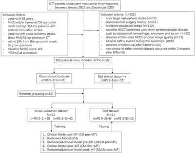 Prognostic value of radiomics-based hyperdense middle cerebral artery sign for patients with acute ischemic stroke after thrombectomy strategy